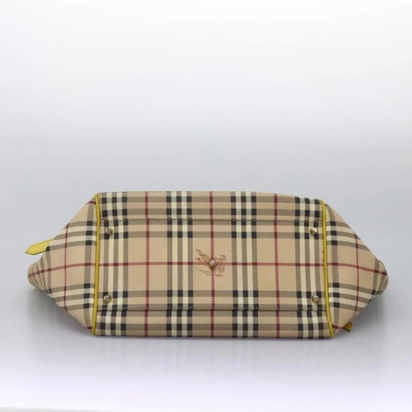 BURBERRY Nova Check Tote Bag PVC Beige Auth - Picture 6 of 15